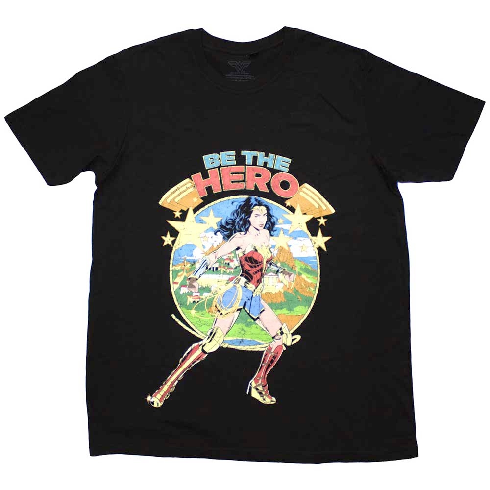 DC Comics Wonder Woman - Be The Hero Heren Tshirt - Zwart